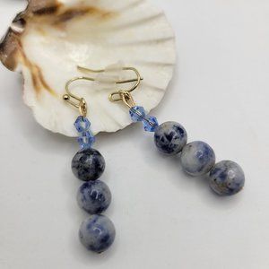 Blue Sodalite Gemstone Earrings